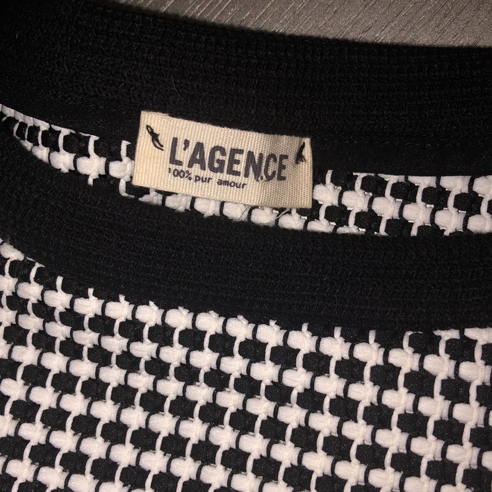 L’AGENCE Sweaters | L'agence Black & White Woven Knit Sweater Size XS - Picture 4 of 7